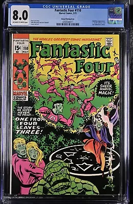 Buy Fantastic Four #110 Green Printing Error CGC 8.0 • 869.67£