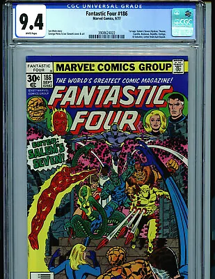 Buy Fantastic Four #186 CGC 9.4 NM 1977 Marvel 1st Salem Seven Amricons K35 • 232.17£