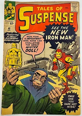 Buy TALES OF SUSPENSE #48 3.0 Marvel Comics 1963 1ST APPEARANCE RED & GOLD IRON MAN! • 181.83£