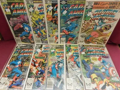 Buy Captain America 261 262 263 264 265 266 267 268 269 270 Marvel Comic Run 1981 Fn • 23.99£