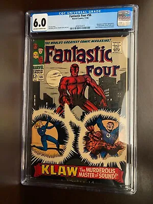 Buy Fantastic Four #56 (1966) / CGC 6.0 / Klaw Cover / Inhumans App / Silver Age • 54.55£