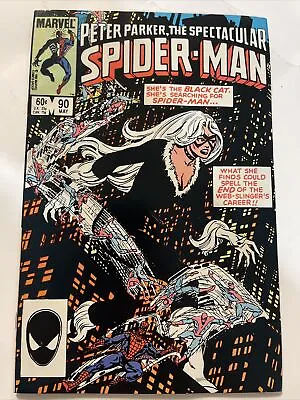 Buy Spectacular Spider-man #90 2nd Black Suit Spider-man Marvel 1984 NM/VF Hot Key!! • 31.62£