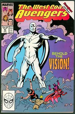 Buy West Coast Avengers 45 FN/VF 7.0 1st White Vision Marvel 1989 • 23.95£