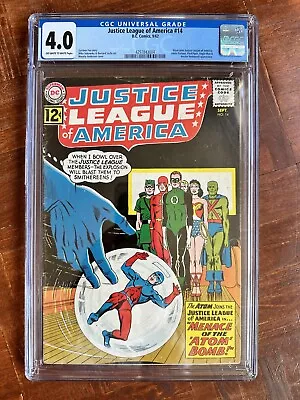 Buy Key Issue CGC Graded 4.0 Silver Age DC Comics Justice League Of America #14 • 63.96£