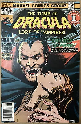 Buy Tomb Of Dracula #48 VF- Sept 1976 Gene Colan Art Blade & Hannibal King App Cents • 24.99£