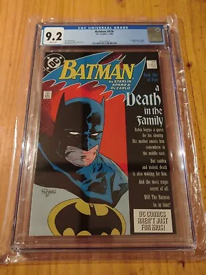 Buy Batman 426 CGC 9.2 -  A Death In The Family  Part 1 White Pages 12/88 • 88.34£