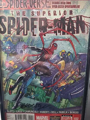 Buy Superior Spider-Man #32 Edge Of Spider-Verse Signed By Christos Gage COA  #/150  • 47.40£
