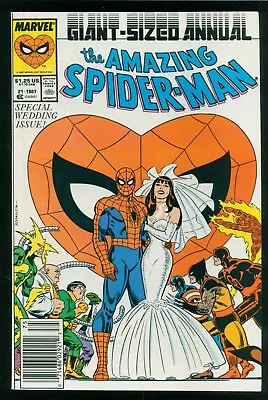 Buy Amazing Spider-man Annual # 21 1987 Hg John Romita Sr Cover Newsstand  22-445 • 39.97£