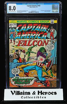 Buy Captain America #163 ~ CGC 8.0 ~ 1st App Of The Serpent Squad ~ Marvel (1973) • 55.33£