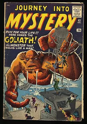 Buy Journey Into Mystery #63 VG 4.0 See Description (Qualified) Marvel 1960 • 39.18£