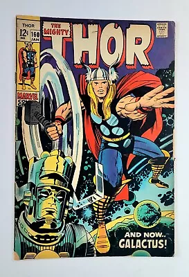 Buy Thor #160 Galactus Appearance! Jack Kirby Artwork! Stan Lee! Marvel 1969 • 41.47£
