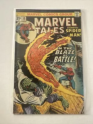 Buy Marvel Tales #58. Marvel Comics. Bronze Age. Spider Man. Human Torch. 1975. VFN • 1.75£