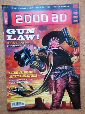 Buy 2000AD Judge Dredd Comic #1093 05/98 - Gun Law / Shark Attack / Judge Dredd • 3£