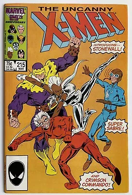 Buy Uncanny X-Men #215 (1987) 1st Appearance Crimson Commando/Stonewall/Silver Sabre • 5.95£