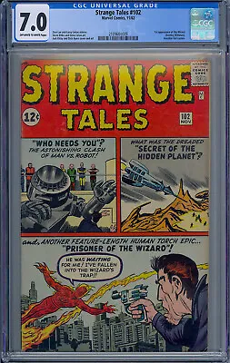 Buy Strange Tales #102 Cgc 7.0 Wizard 1st Appearance • 481.48£
