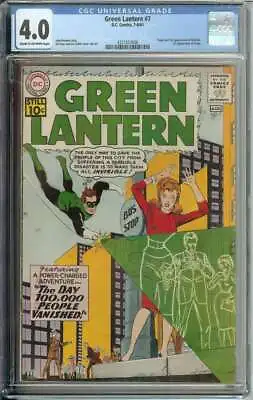 Buy Green Lantern #7 CGC 4.0 Origin & 1st App Sinestro • 463.26£