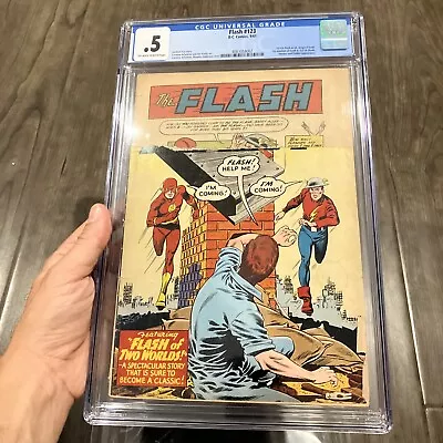 Buy The Flash 123 CGC .5 1st Meeting Of Golden Age & Silver Age Flashes 1961 • 307.46£