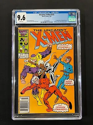 Buy Uncanny X-Men #215 CGC 9.6 (1987) – Newsstand - 1st App Of Stonewall • 55.96£