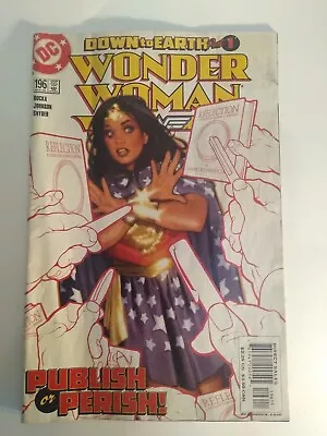 Buy Wonder Woman (1987 -2006 Series) #196 Adam Hughes Cover  (Down To Earth) 2003 • 8.50£