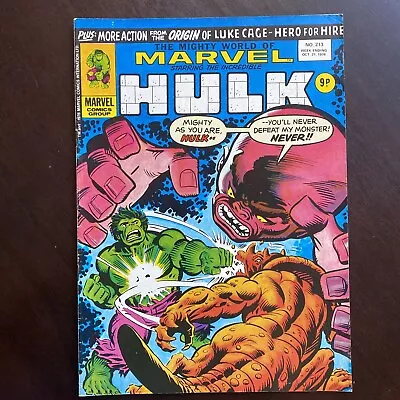 Buy Mighty World Of Marvel #213 Marvel UK Magazine October 27 1976 Hulk FF Daredevil • 8.02£
