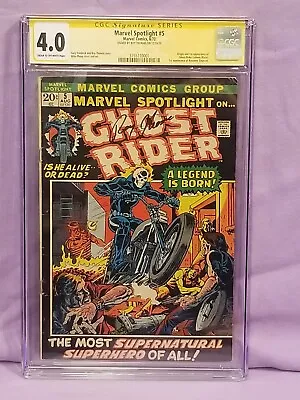 Buy Marvel Spotlight #5 CGC 4.0 Signature Series By Roy Thomas 1st App Ghost Rider • 752.20£