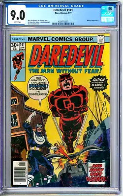 Buy Daredevil 141 CGC Graded 9.0 VF/NM Bullseye Marvel Comics 1977 • 88.43£