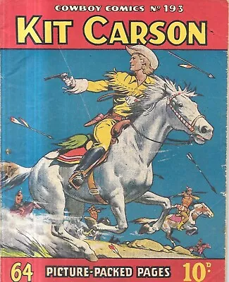 Buy Vintage Cowboy Comics No 193 Kit Carson Dec 1956 • 1.20£