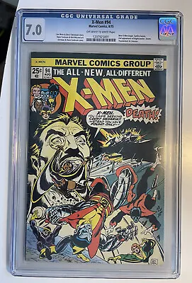 Buy X-Men #94 CGC 7.0 WHITE 1975 2nd App Nightcrawler Storm Colossus; 3rd Wolverine • 719.56£