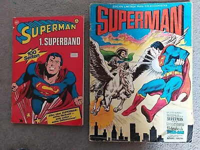 Buy 2 Oversize Superman Comics. Spanish And German Language. 1978 Vintage. • 3.50£