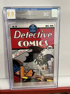 Buy Detective Comics # 27 CGC 9.9 Pure Silver Foil 35g .999 Fine Silver NZ Mint 2018 • 399.76£
