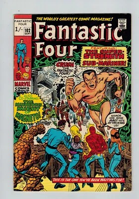 Buy Fantastic Four (1961) # 102 UK Price (6.0-FN) (1961199) Magneto 1970 • 27£
