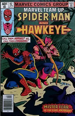 Buy Marvel Team-Up #92 Vol 1 (1980) Featuring Spider-Man And Hawkeye High Grade • 6.43£