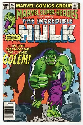 Buy Marvel Super Heroes #86 ORIGINAL Vintage 1980 Reprints Incredible Hulk 134 • 7.91£