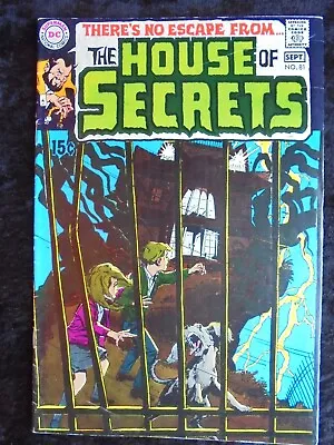 Buy HOUSE OF SECRETS #81 1969 DC COMICS SILVER AGE HORROR 1st APP ABEL! ADAMS COVER • 172.25£