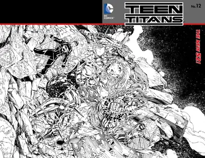 Buy TEEN TITANS #12 Black & White WRAP Cover  • 4.99£