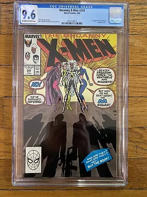 Buy Uncanny X-Men 244 CGC 9.6 1st Jubilee Appearance Green & Silvestri Cover 1989 • 79.17£