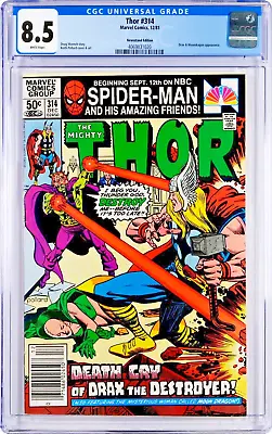Buy Thor #314 CGC 8.5 (Dec 1981, Marvel) Keith Pollard, Newsstand, Drax & Moondragon • 31.18£