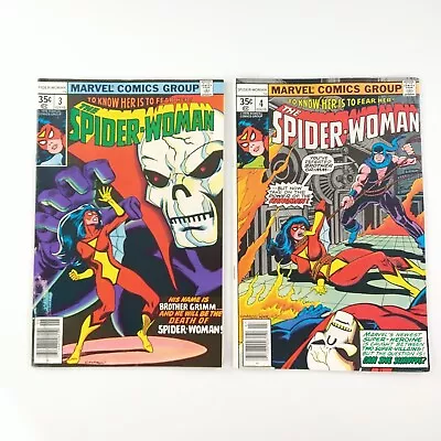 Buy Spider-Woman #3 #4 Lot - F+, VF (1978 Marvel Comics) Jessica Drew Newsstand • 15.80£