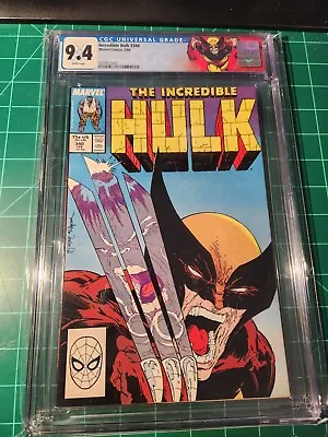 Buy INCREDIBLE HULK 340 Cgc 9.4 WHITE Pgs 🔥 Special Label 🔥Todd McFarlane Cover! • 220.85£