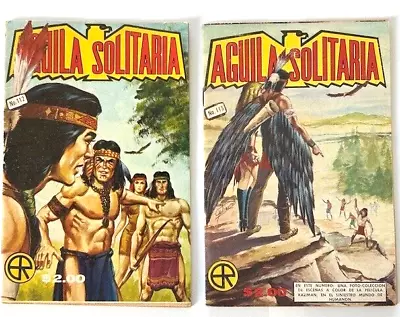 Buy 2 Aguila Solitaria Spanish Comics Lot 112 And 113 (1976) Mexico Paquines Racana • 5.60£