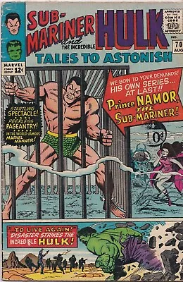 Buy Tales To Astonish #70 1965 Aug VGC+ 4.5 Solo Stories Namor The Sub-Mariner • 36£