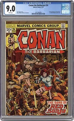 Buy Conan The Barbarian #24 CGC 9.0 1973 4251390006 1st Full Red Sonja Story • 292.41£