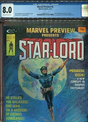 Buy Marvel Preview #4 CGC 8.0 First App Of Star Lord, Marvel Comics • 450£