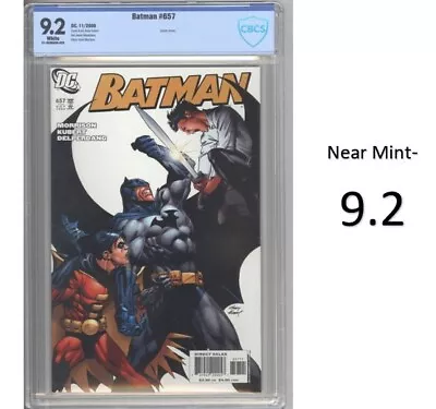 Buy Batman #657 - Key & 1st Cover App Of Damian Wayne! CBCS 9.2 - Brand New Slab! • 60.04£