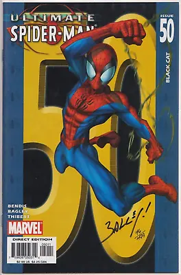 Buy Ultimate Spider-man #50 Df Dynamic Forces Signed Bagley Df Coa Black Cat Marvel • 24.95£
