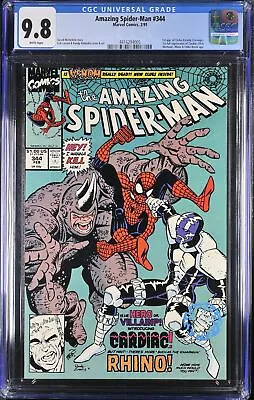 Buy Amazing Spider-Man #344 CGC NM/M 9.8 1st Appearance Cletus Kasady (Carnage)! • 102.69£