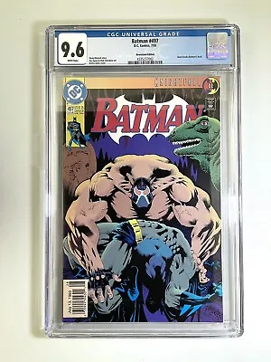 Buy Batman #497 NEWSSTAND CGC 9.6 NM+ Bane Breaks Batman's Back 1993 DC Comics • 134.80£