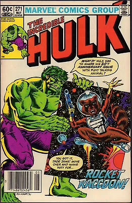 Buy Incredible Hulk #271 - 1st Comic Book App Of Rocket Raccoon (8.0 / 8.5) 1982 • 157.88£