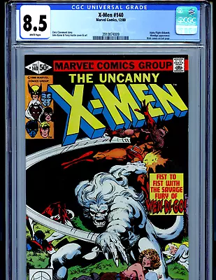 Buy X-Men #140 CGC 8.5 1980  Marvel Comic Alpha Flight Disbands Amricons K64 • 119.92£