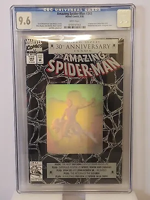 Buy Amazing Spider-Man #365 CGC 9.6 NM+ HOLO 1st App Spider-Man 2099 Bagley Leonardi • 70.98£